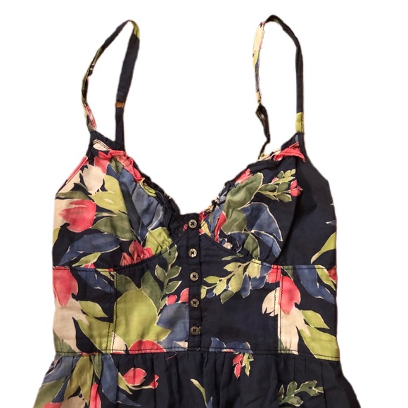 Y2K Floral Hibiscus Bustier Style Dress - Picture 2 of 3